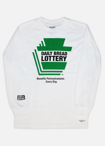 DAILY BREAD LOTTERY LS TEE - WHITE