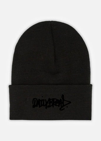 CLASSIC SCRIPT CUFF BEANIE - BLACK/BLACK