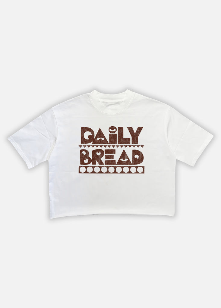 MOOSH DISTRESSED CROP TEE - BROWN
