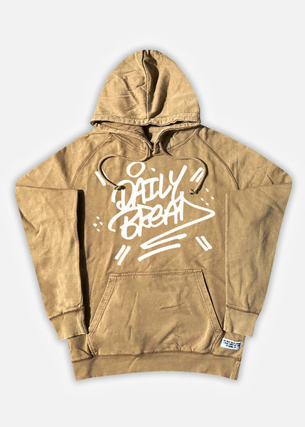 STACKED VINTAGE WASH HOODIE - CAMEL