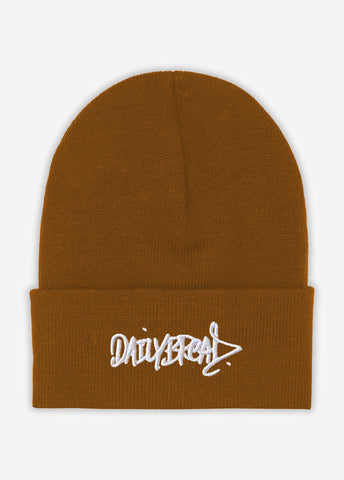 CLASSIC SCRIPT CUFF BEANIE - CARAMEL