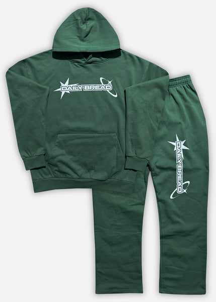 DB STARS HEAVYWEIGHT SWEATSUIT - FOREST GREEN