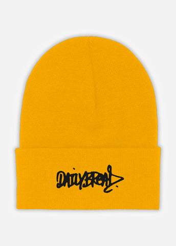 CLASSIC SCRIPT CUFF BEANIE - GOLD