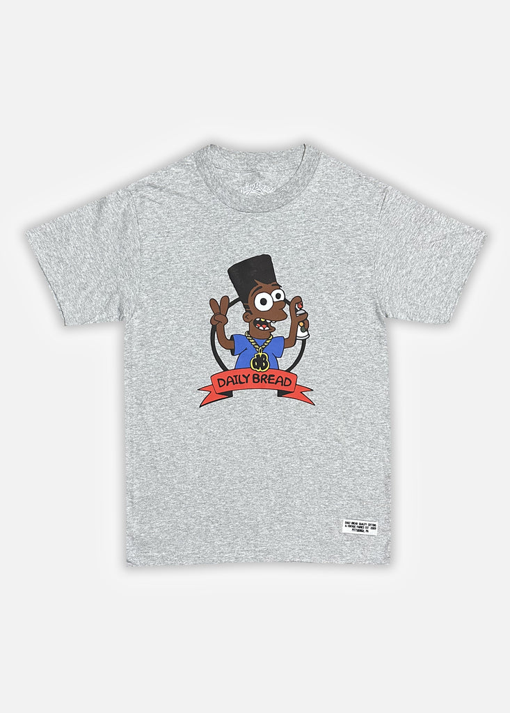 BLACK BART TEE - HEATHER GREY