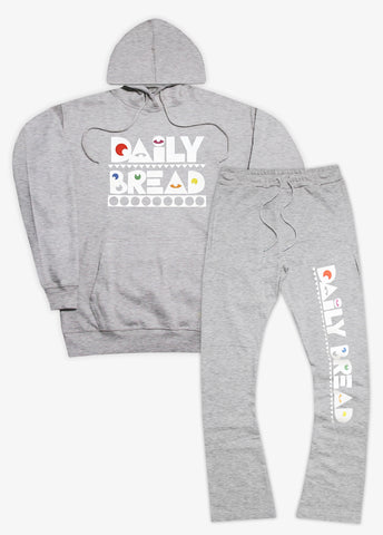 PRIMARY MOOSH HOODIE & FLARE SET - HEATHER GREY