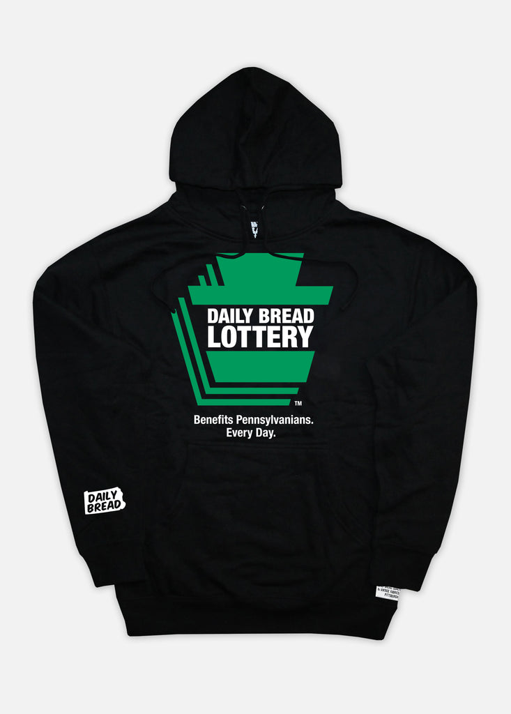 DAILY BREAD LOTTERY HOODIE - BLACK