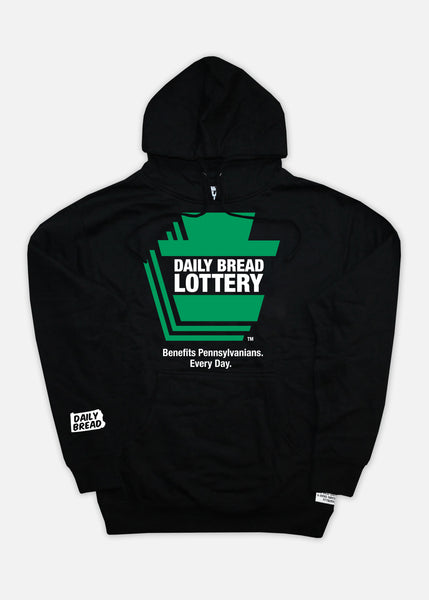 DAILY BREAD LOTTERY HOODIE - BLACK