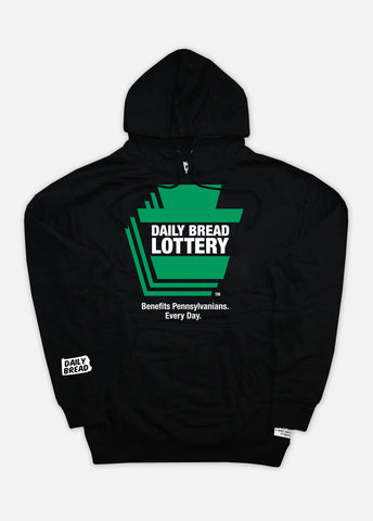 DAILY BREAD LOTTERY HOODIE - BLACK