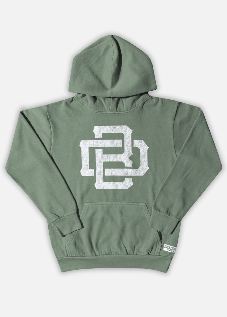 DB PIGMENT DYED HOODIE - OIL GREEN