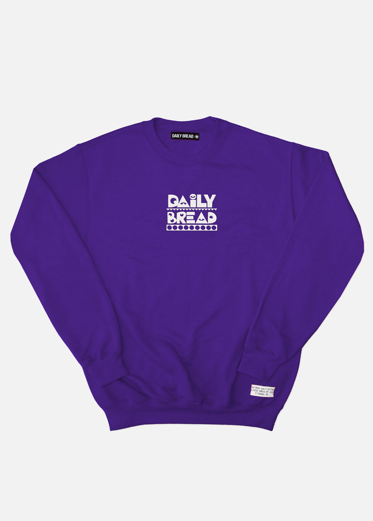 MOOSH EMBROIDERED CREWNECK - PURPLE