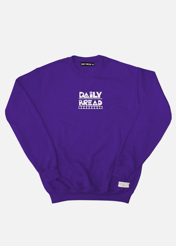 MOOSH EMBROIDERED CREWNECK - PURPLE