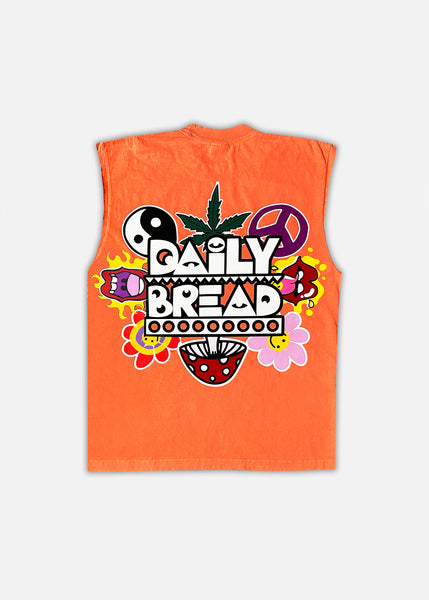 TRIPPY SLEEVELESS TEE - PEACH