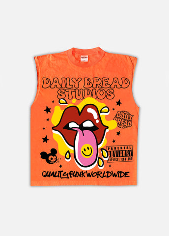 TRIPPY SLEEVELESS TEE - PEACH