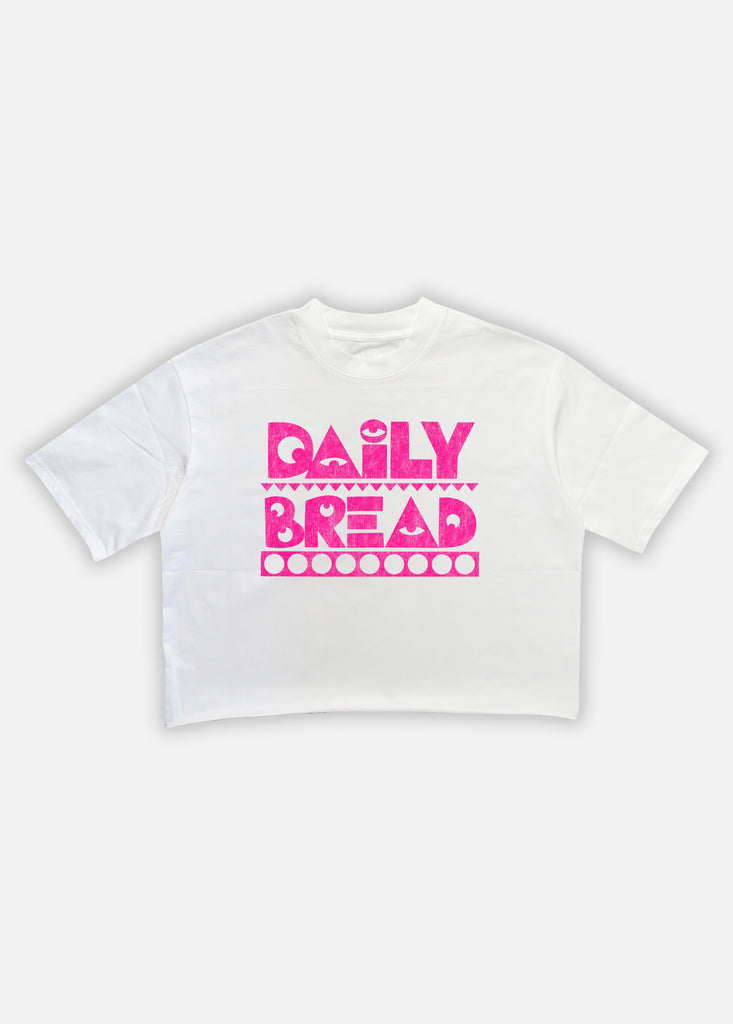 MOOSH DISTRESSED CROP TEE - PINK