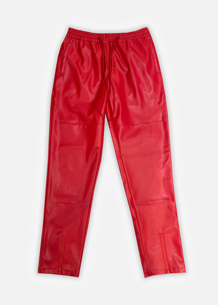 LEATHER WOMEN'S PANTS - RED (PRE-ORDER)