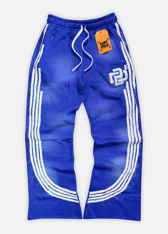 DB MONOGRAM FLARE SWEATPANTS - ROYAL