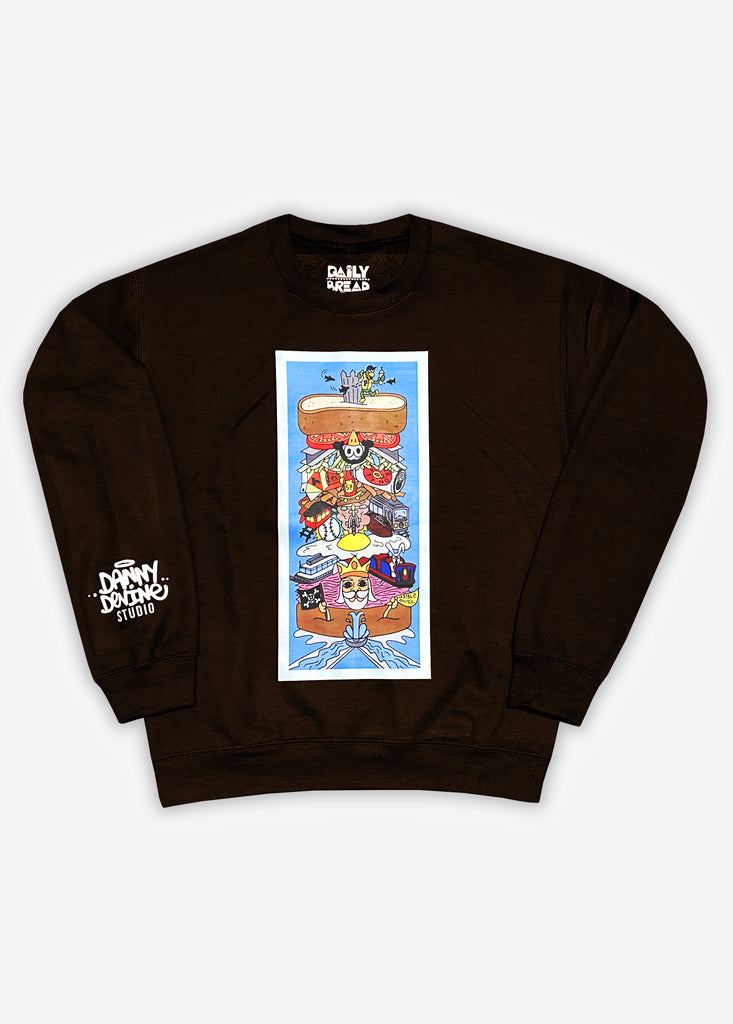 'SANDWICH' DANNY DEVINE CREWNECK - BROWN