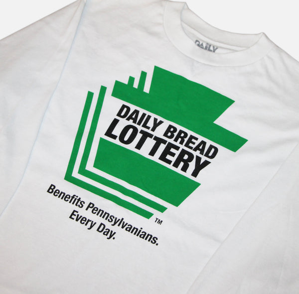 DAILY BREAD LOTTERY LS TEE - WHITE