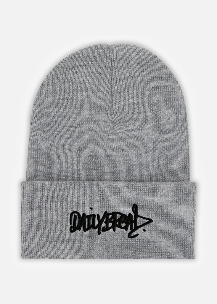 CLASSIC SCRIPT CUFF BEANIE - HEATHER GREY