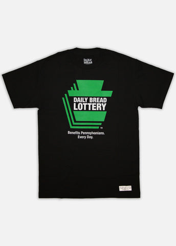 DAILY BREAD LOTTERY TEE - BLACK